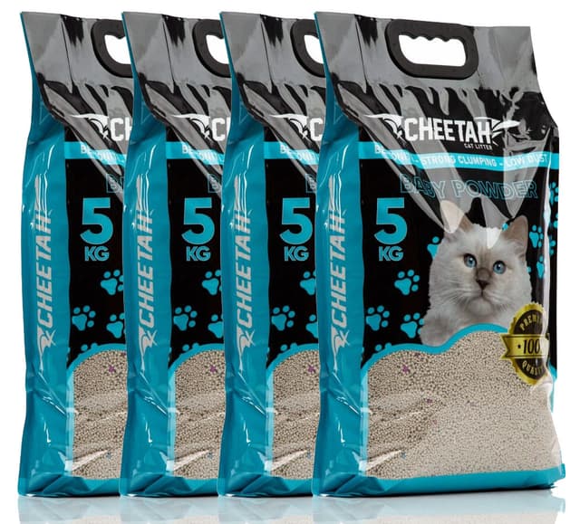 CHEETAH Cat litter, Baby Powder Scented, 20Kg (22.4L)